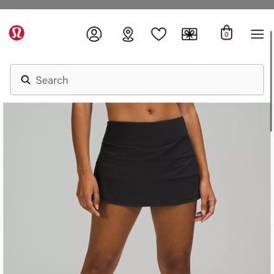 LuluLemon pace rival skirt